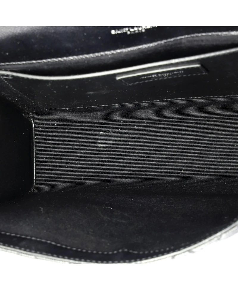 Pre-Owned Saint Laurent Medium Classic Monogram Envelope Satchel Mixed Matelasse Leather