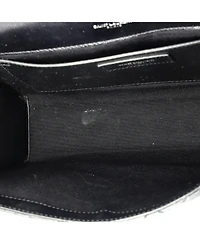 Pre-Owned Saint Laurent Medium Classic Monogram Envelope Satchel Mixed Matelasse Leather