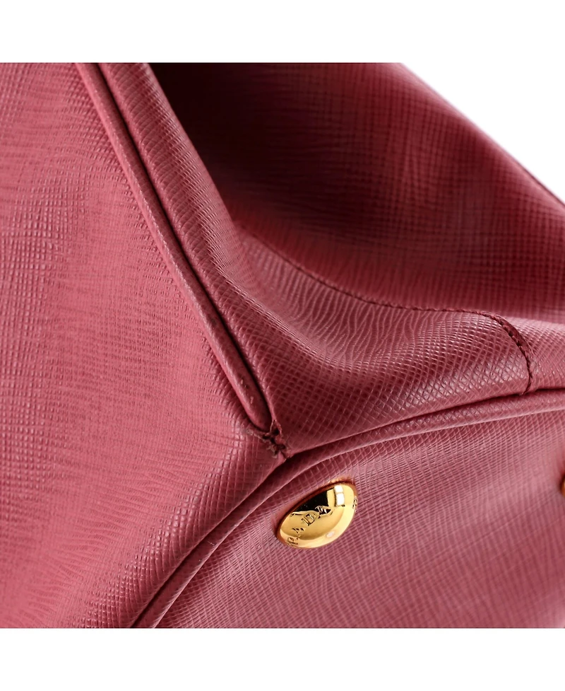 Pre-Owned Prada Small Galleria Double Zip Tote Saffiano Leather