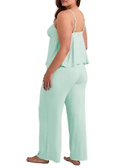 Adore Me Plus Eloisa Tank Top & Pants Pajama Set