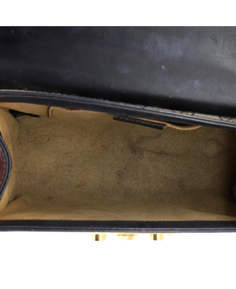 Pre-Owned Gucci Padlock Shoulder Bag Gg Coated Canvas and Leather