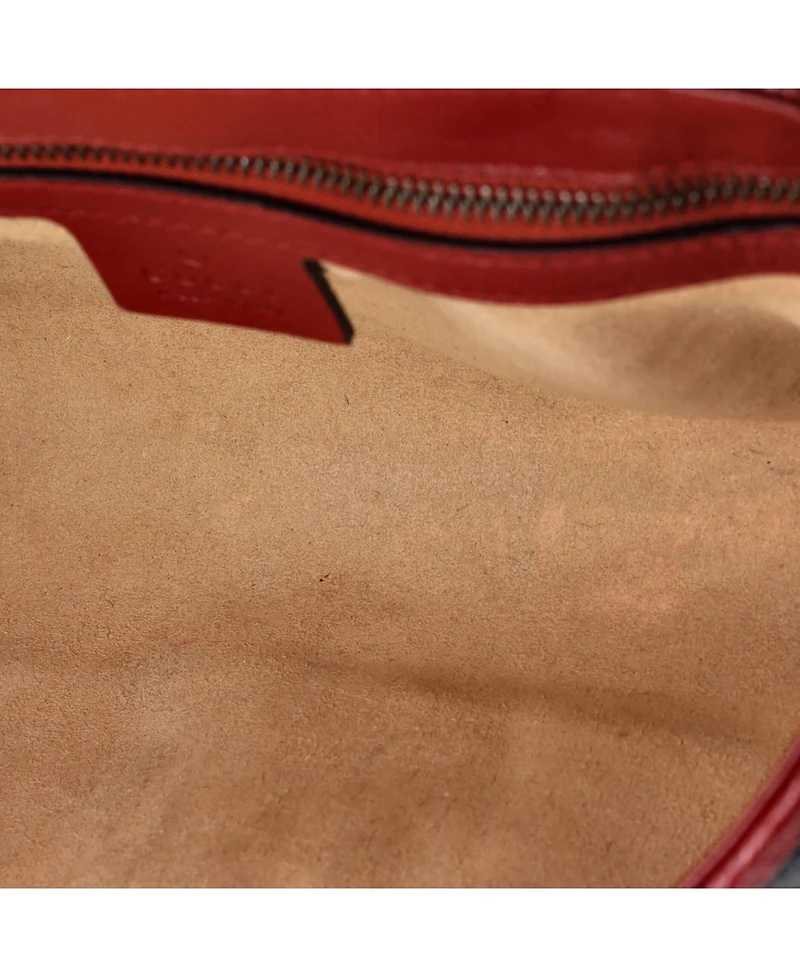 Pre-Owned Gucci Small Gg Marmont Flap Bag Diagonal Quilted Leather