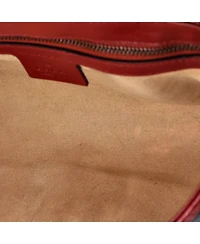 Pre-Owned Gucci Small Gg Marmont Flap Bag Diagonal Quilted Leather