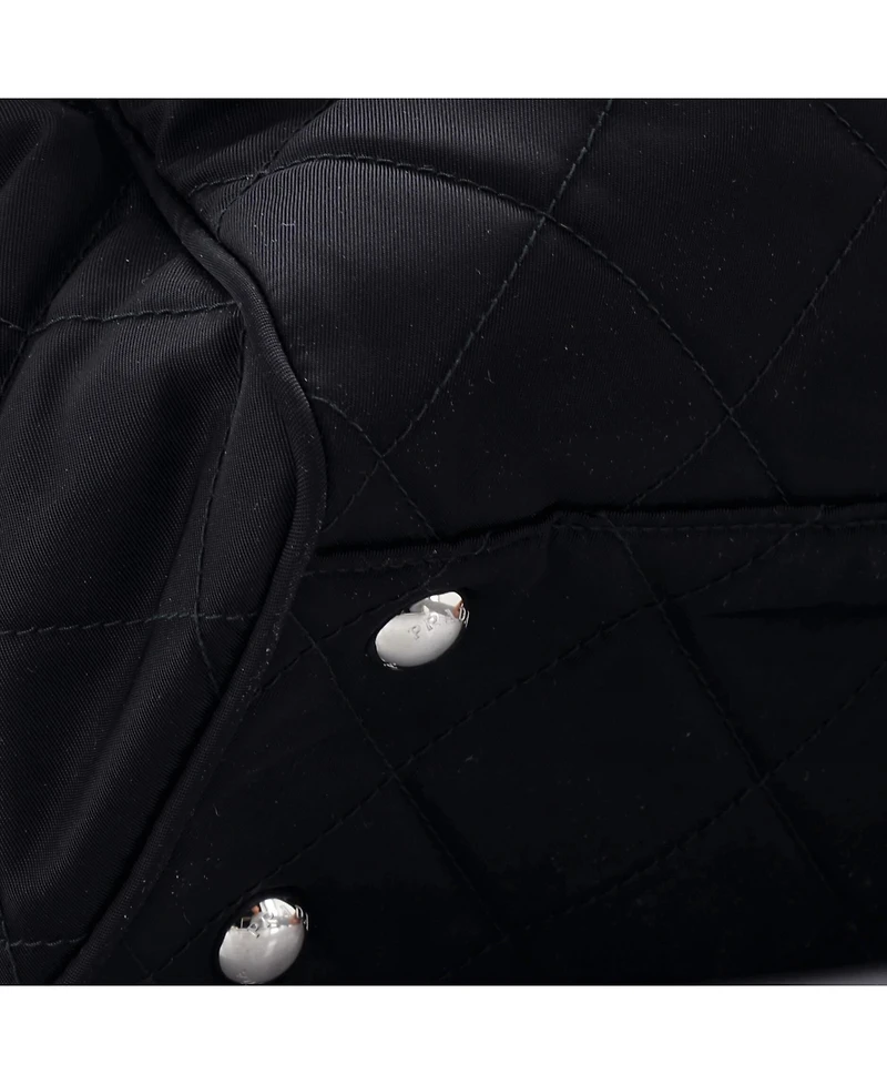 Pre-Owned Prada Medium Chain Shoulder Bag Quilted Tessuto