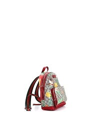 Pre-Owned Gucci Small Zip Pocket Backpack Tian Print Gg Coated Canvas