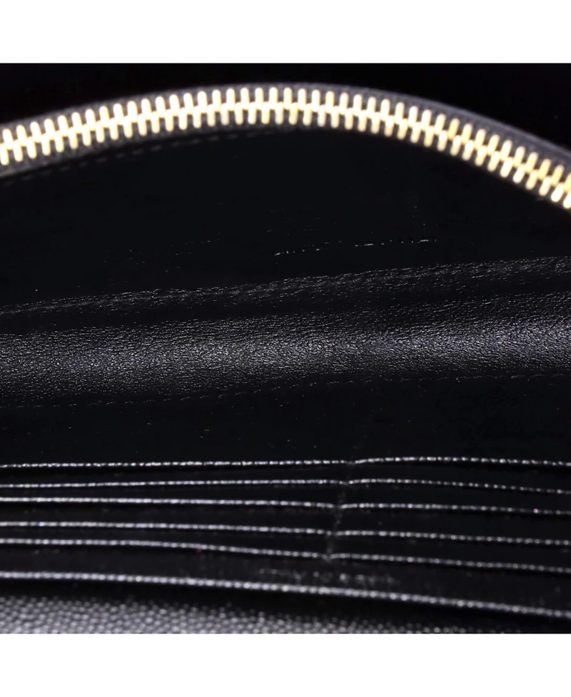 Pre-Owned Saint Laurent Medium Classic Monogram Wallet on Chain Matelasse Chevron Leather