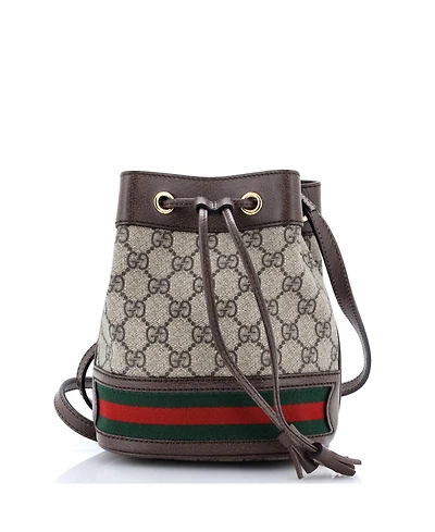 Pre-Owned Gucci Mini Ophidia Bucket Bag Gg Coated Canvas