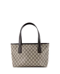 Pre-Owned Gucci Small Plus Tote Gg Coated Canvas with Leather