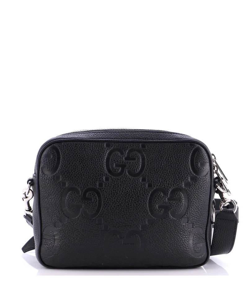Pre-Owned Gucci Small Front Pocket Crossbody Messenger Jumbo Gg Embossed Leather