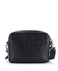 Pre-Owned Gucci Small Front Pocket Crossbody Messenger Jumbo Gg Embossed Leather