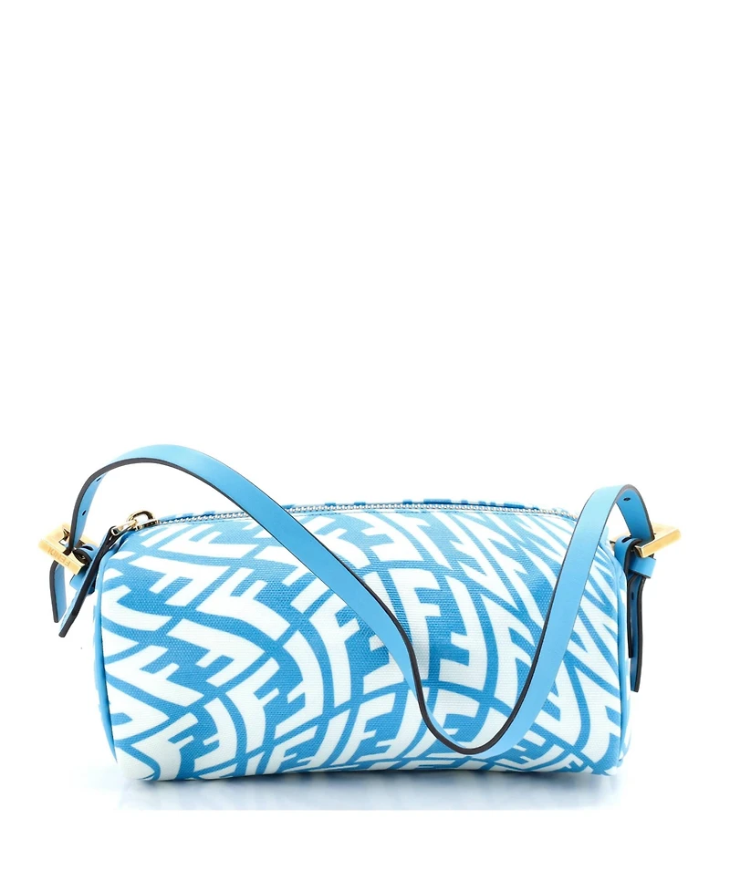 Pre-Owned Fendi Mini Zip Shoulder Bag Vertigo Zucca Coated Canvas