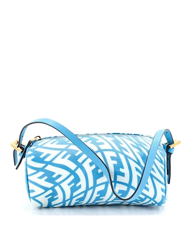 Pre-Owned Fendi Mini Zip Shoulder Bag Vertigo Zucca Coated Canvas