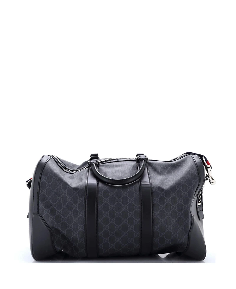 Pre-Owned Gucci Medium Convertible Duffle Bag Gg Coated Canvas