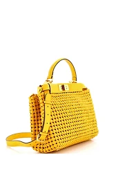 Pre-Owned Fendi Regular Peekaboo Bag Braided Leather