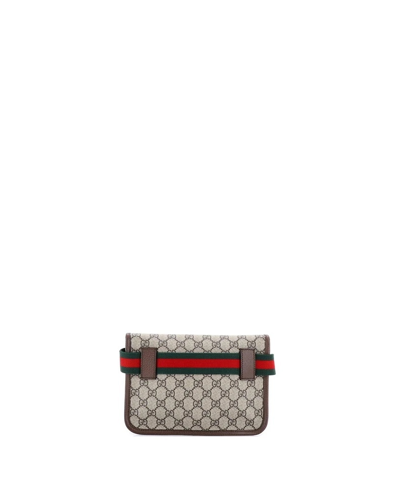 Pre-Owned Gucci Neo Vintage Flap Belt Bag Gg Coated Canvas