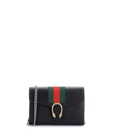 Pre-Owned Gucci Small Dionysus Web Chain Wallet Leather