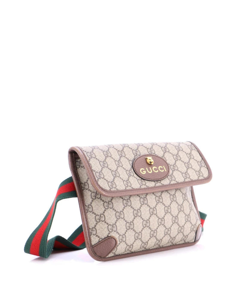 Pre-Owned Gucci Neo Vintage Flap Belt Bag Gg Coated Canvas