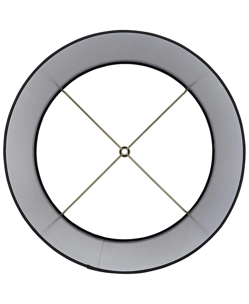 Springcrest Set of 2 Hardback Drum Lamp Shades Large 14" Top x 17" Bottom x 11" High Spider Replacement Harp Finial Fitting