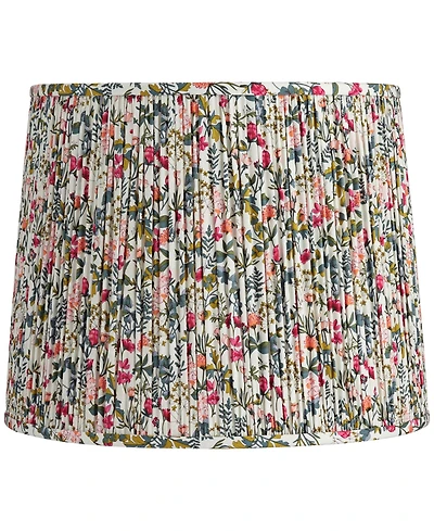 Springcrest Sally Slant Print Lamp Shade Replacement Meadow Pleated Floral Spider Harp Finial