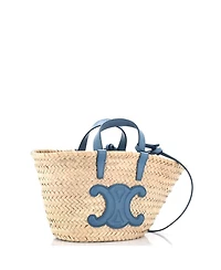 Pre-Owned Celine Teen Classic Panier Basket Tote Raffia and Leather