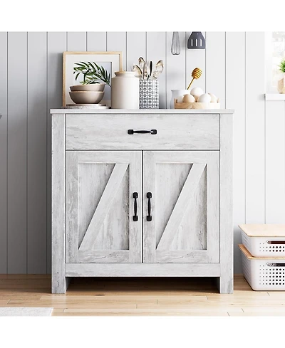 gaomon Kitchen Pantry Storage Cabinet with Microwave Stand, Freestanding Hutch Cabinet with Buffet Cupboard, Tall Kitchen Cabinets