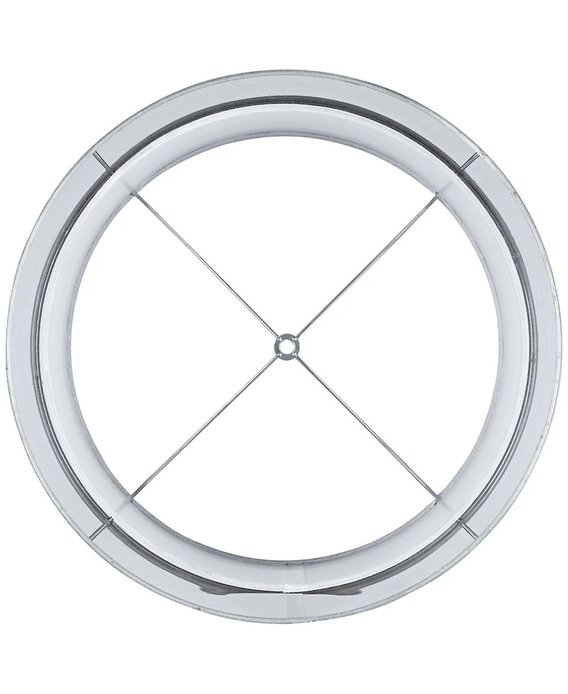 Springcrest Set of 2 Hardback Double Drum Lamp Shades Silver Sheer Medium 16" Top x 16" Bottom x 11" High Spider Harp and Finial