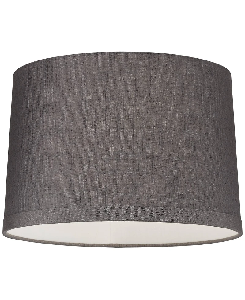 Springcrest Set of 2 Tapered Drum Lamp Medium 15" Top x 16" Bottom x 11" High Spider with Replacement Harp and Finial Fitting