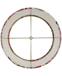 Springcrest 13" Top x 15" Bottom x 11" High x 11" Slant Print Lamp Shade Replacement Drum Velvet Flowers Spider Harp Finial