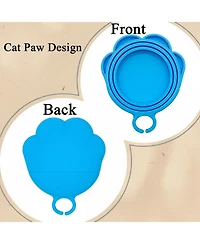 Aronkl 3 Pet Food Can Lids and 1 Spoon Silicone Universal Airtight Reusable Opener Spatula