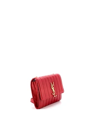 Pre-Owned Saint Laurent Medium Vicky Crossbody Bag Vertical Quilted Leather