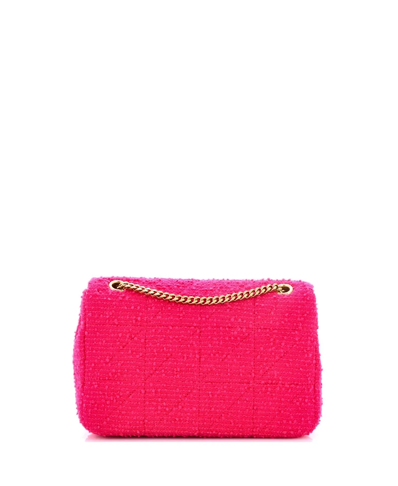 Pre-Owned Saint Laurent Medium Jamie Flap Bag Quilted Boucle Tweed