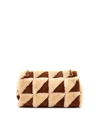 Pre-Owned Saint Laurent Medium Jamie Flap Bag Quilted Suede and Shearling