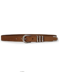 Lauren Ralph Women's Metal-Keeper Suede Skinny Belt