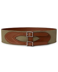 Lauren Ralph Women's Double-Buckle Wide Belt