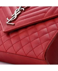 Pre-Owned Saint Laurent Medium Classic Monogram Envelope Satchel Mixed Matelasse Leather