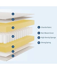 gaomon Modular Sectional Sofa- -Seater L-Shaped Couch with Movable Ottoman- Convertible Chenille Sofa