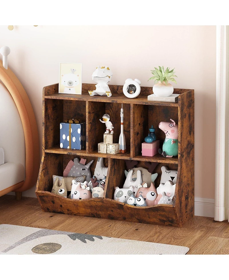 gaomon Wooden Kids Bookshelf and Toy Storage