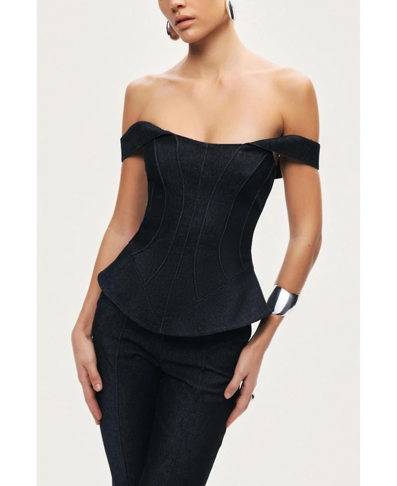Nocturne Women's Off-Shoulder Sculpted Bustier