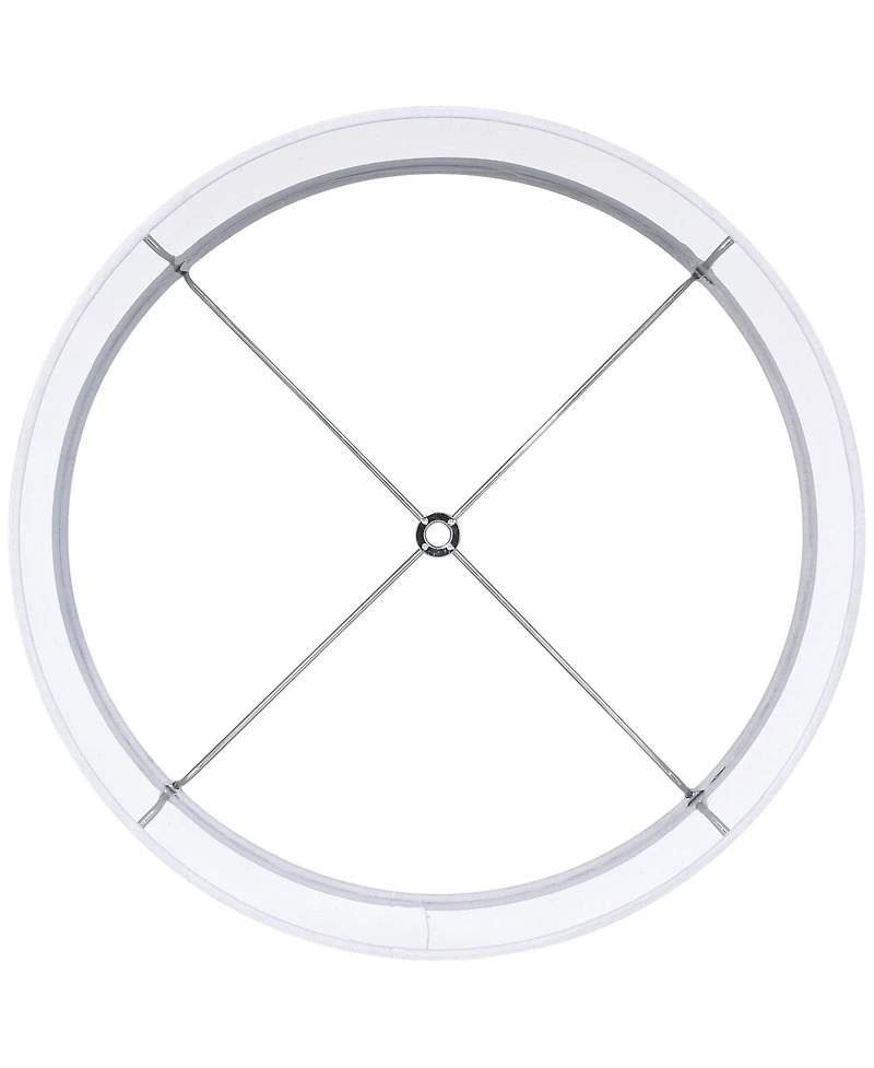 Springcrest Set of 2 Drum Lamp Shades Medium 14" Top x 14" Bottom x 11" High Spider with Replacement Harp and Finial Fitting