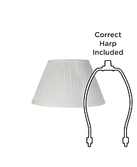 Springcrest Set of 2 Pleated Empire Lamp Shades Medium Spider Harp and Finial Fitting
