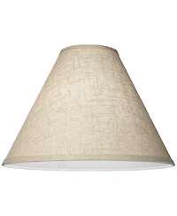 Springcrest Set of 2 Empire Lamp Shades Fine Burlap Medium 5" Top x 15" Bottom x 10.5" High Spider Replacement Harp Finial Fitting