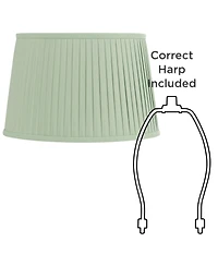 Springcrest Mapo 14" Top x 17" Bottom x 11" High Drum Pleated Washer Lamp Shade Replacement