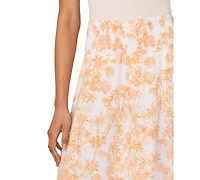 Vince Camuto Women's Printed Wide-Leg Pull-On Pants