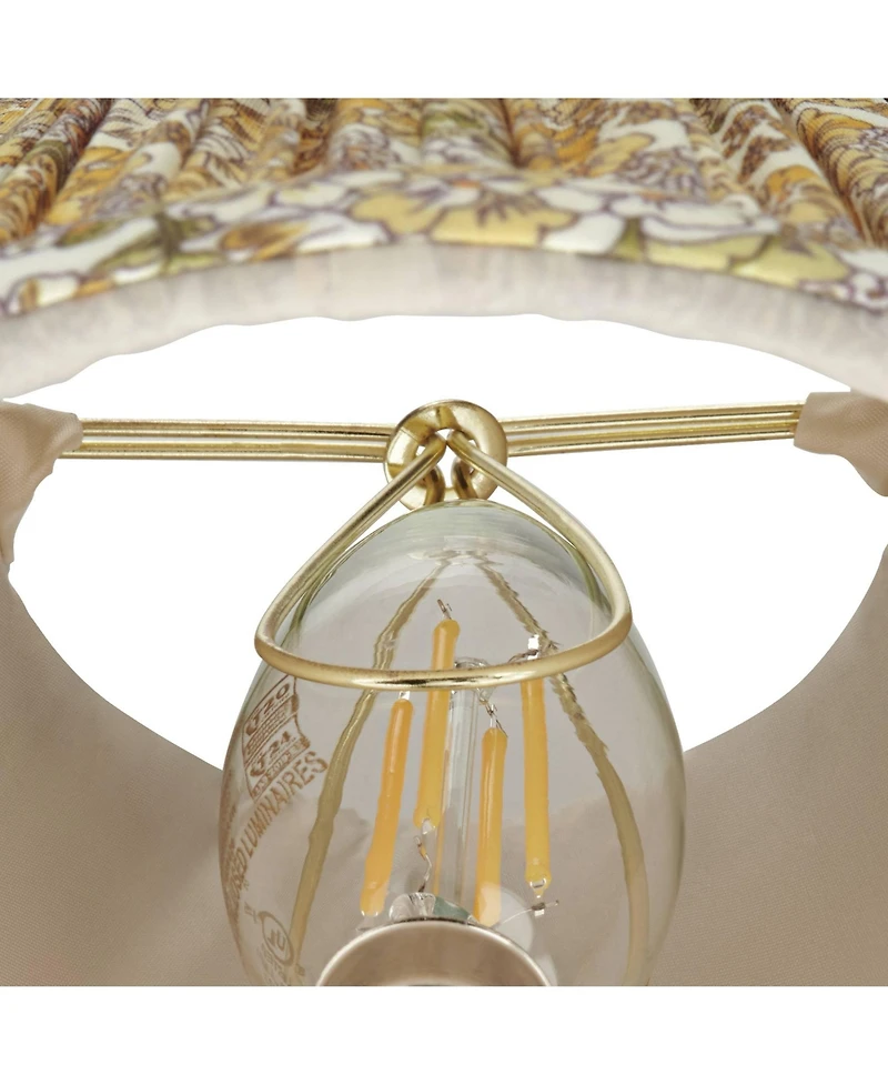 Springcrest 3 1/2" Top x " Bottom x 5" High x 5" Slant Print Lamp Shade Replacement Set of Pleated Clip On Candelabra