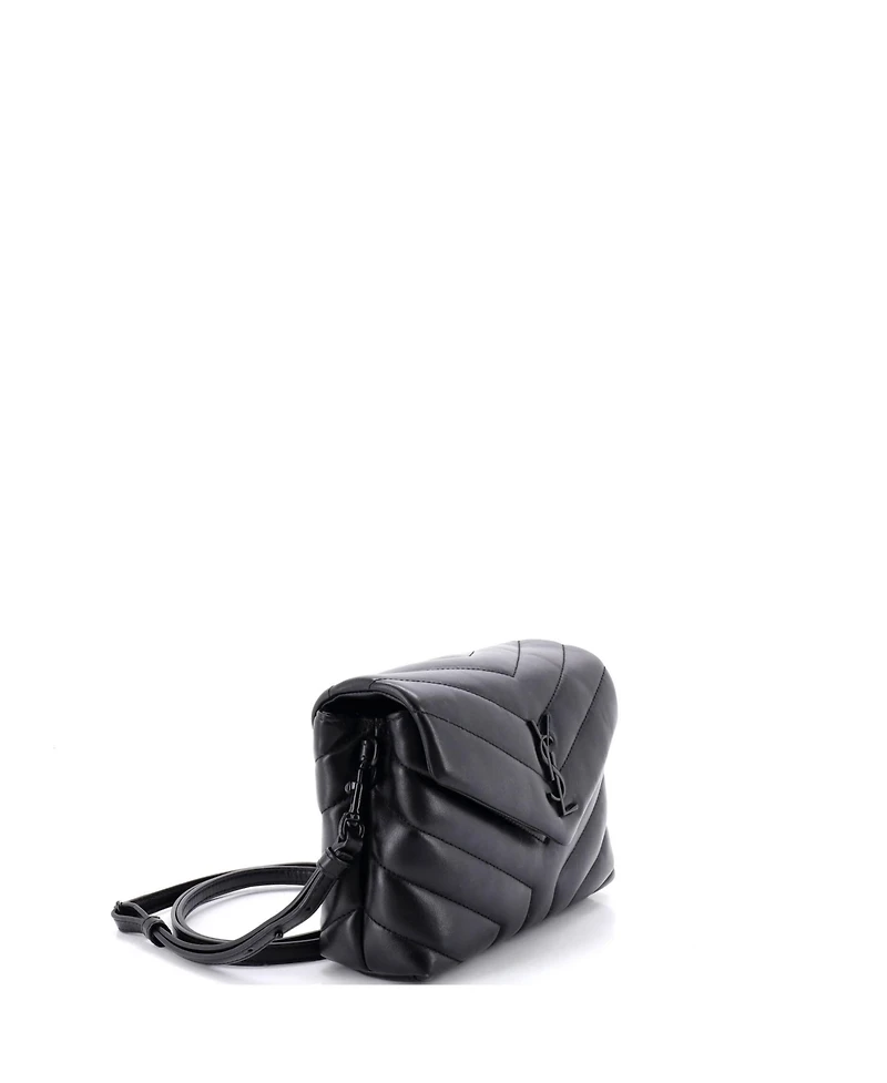 Pre-Owned Saint Laurent Toy Loulou Shoulder Bag Matelasse Chevron Leather