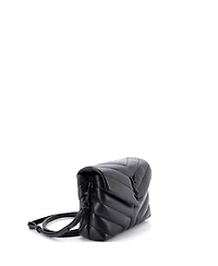 Pre-Owned Saint Laurent Toy Loulou Shoulder Bag Matelasse Chevron Leather