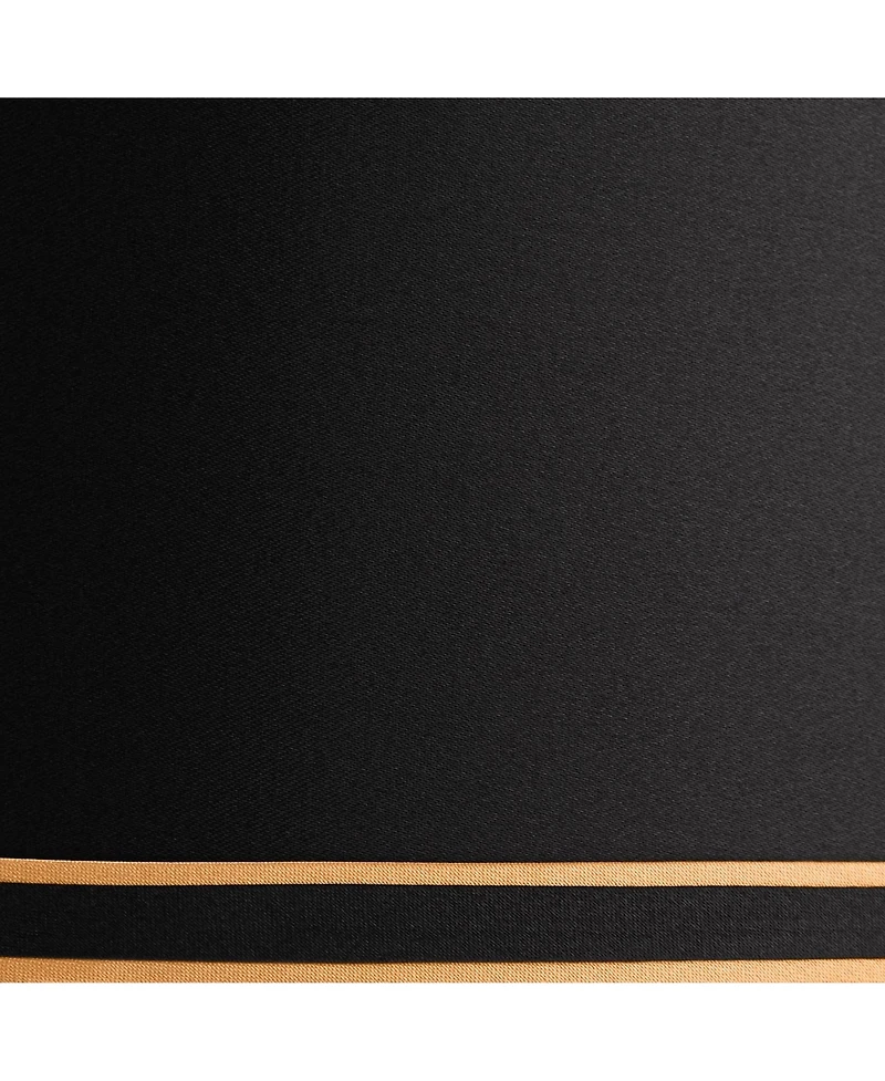 Springcrest Set of 2 Drum Lamp Shades Medium 14" Top x 16" Bottom x 11" High Spider with Replacement Harp and Finial Fitting