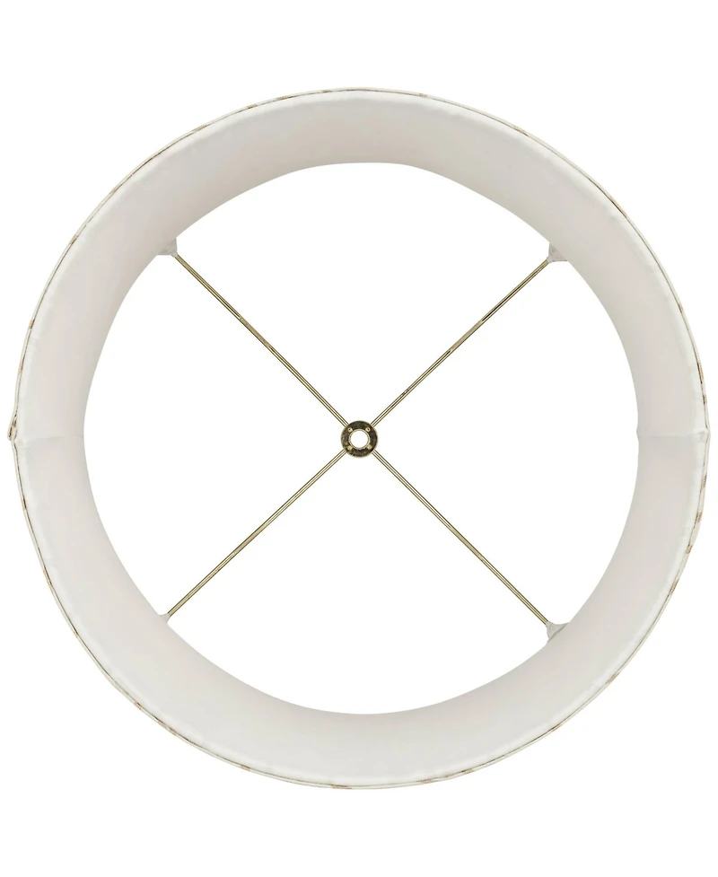 Springcrest Kinmen Slant Print Lamp Shade Cream Drum Softback Washer Harp Finial