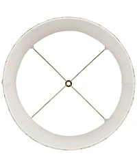 Springcrest Kinmen Slant Print Lamp Shade Cream Drum Softback Washer Harp Finial