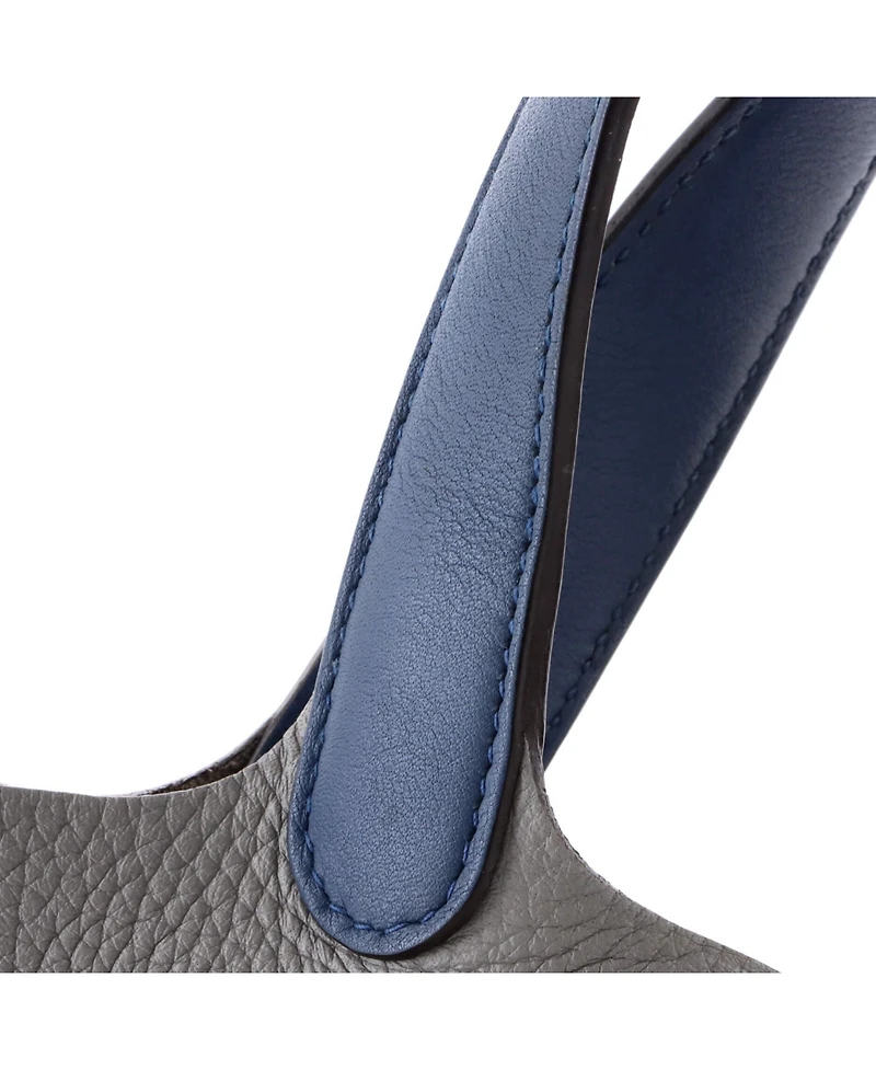 Pre-Owned HERMES Pm Bicolor Picotin Lock Bag Clemence with Swift